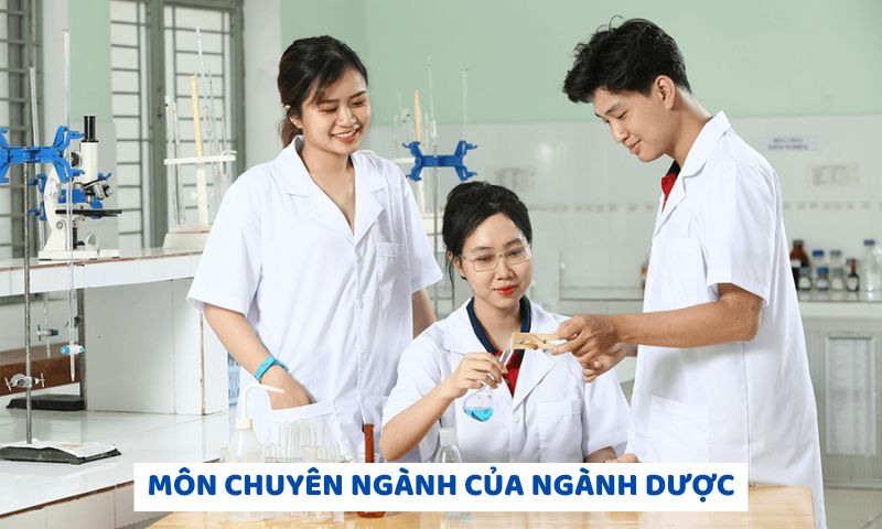 Các môn chuyên ngành Dược tương ứng với chuyên ngành sinh viên lựa chọn