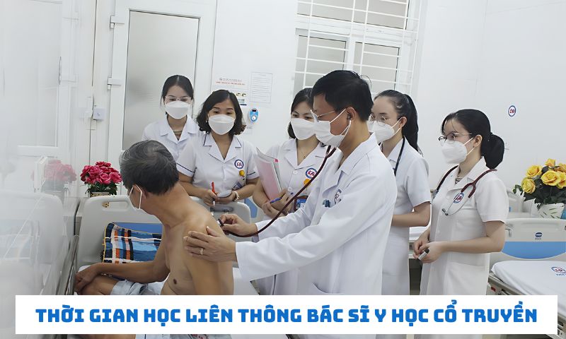 Thời gian hoàn thành chương trình học liên thông bác sĩ YHCT  từ 2,5 - 3 năm